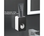 Automatic Toothpaste Dispenser Squeezer Mounted Toothbrush Bathroom Wall Black/Grey