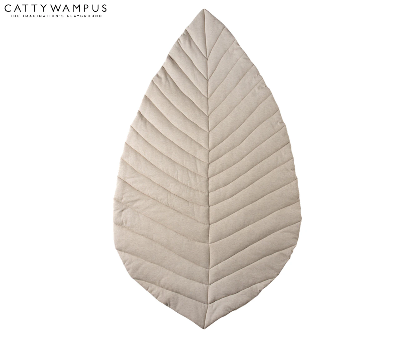 Cattywampus 140x85cm Leaf Cotton Playmat - Oat