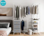 Ortega Home Modular Clothing Organiser - White/Grey