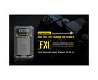 Nitecore FX1 Fujifilm USB Dual Slot Charger for Fuji NP-W126S FUJI NP-W126NP - Black