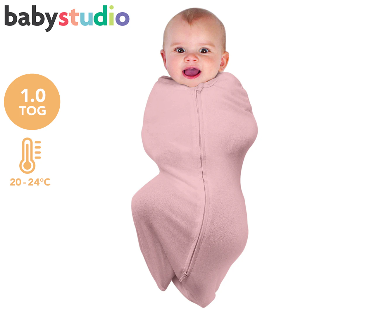 Baby Studio Grey Organic Cotton Swaddle Wrap 0-3 Months In Grey