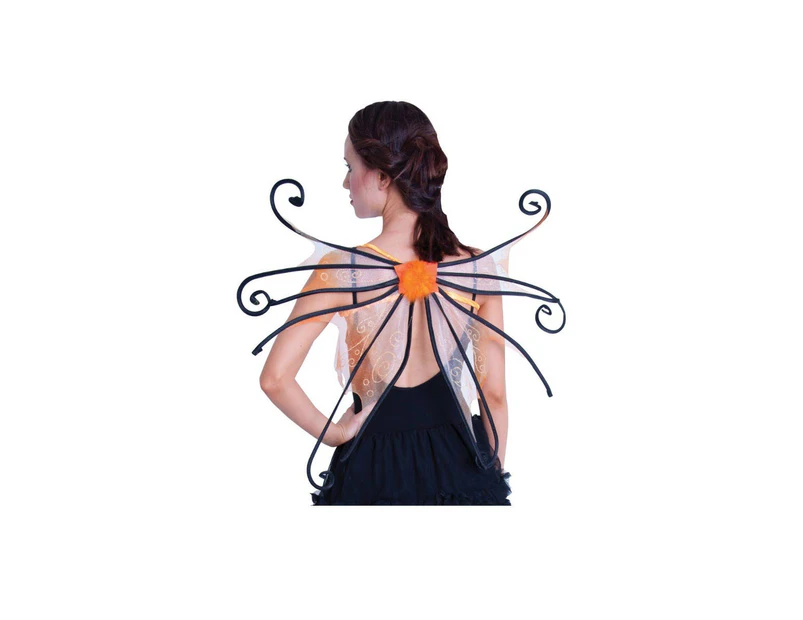 Spider Fairy Novelty Orange Wings Costume Accessory