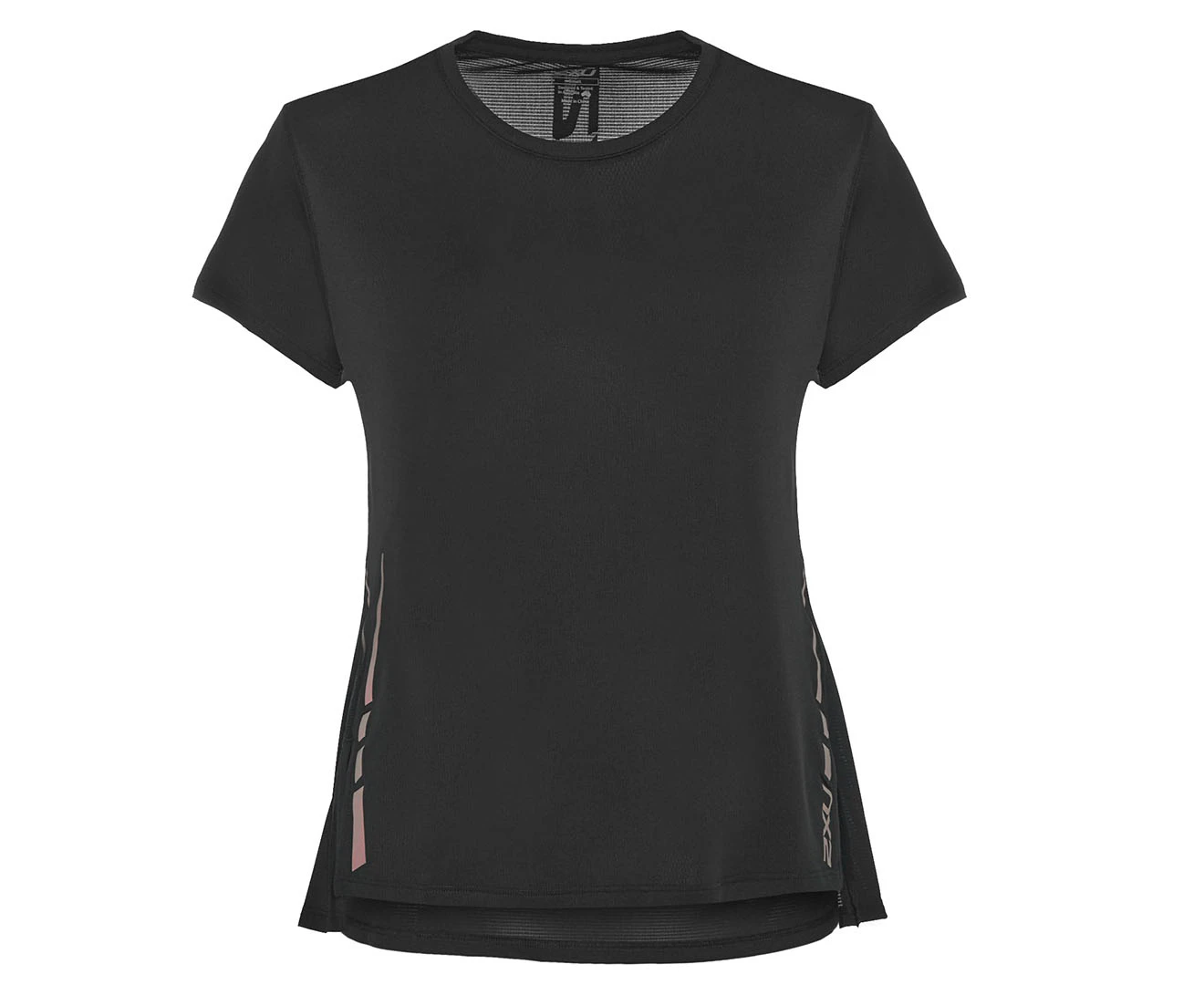 2XU Women's XVENT G2 Tee / T-Shirt / Tshirt - Black/Multicolour Reflective