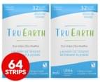 2 x 32pk Tru Earth Front & Top Loader Laundry Detergent Eco-Strips Fresh Linen 1