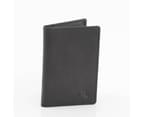 RFID Mens Genuine Rugged Hide Leather Slim Credit Card Holder - Black 1
