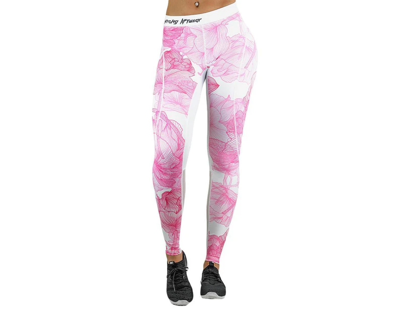 Strong Liftwear - Women's Island Series Compression Pants - Pink Flower