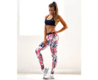 Strong Liftwear - Women's Island Series Compression Pants - Pink Flower