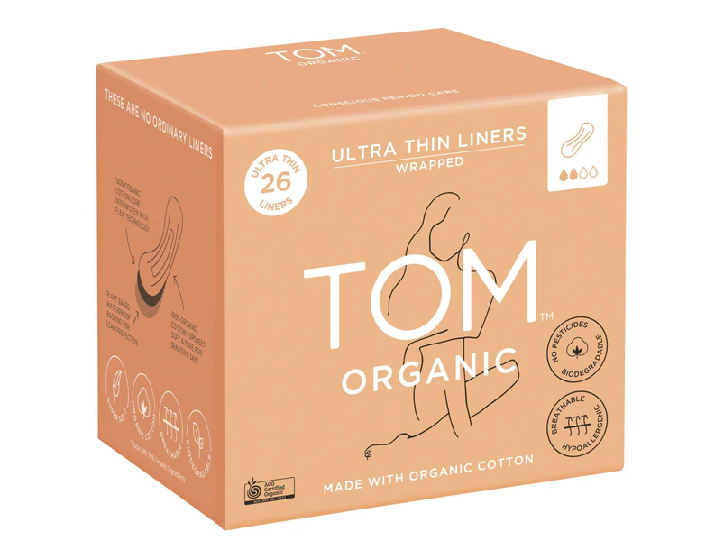 Tom Organic Ultra Thin Liners 26 Pack