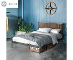 Zinus Wesley Wood & Metal Bed Frame - Black/Wood