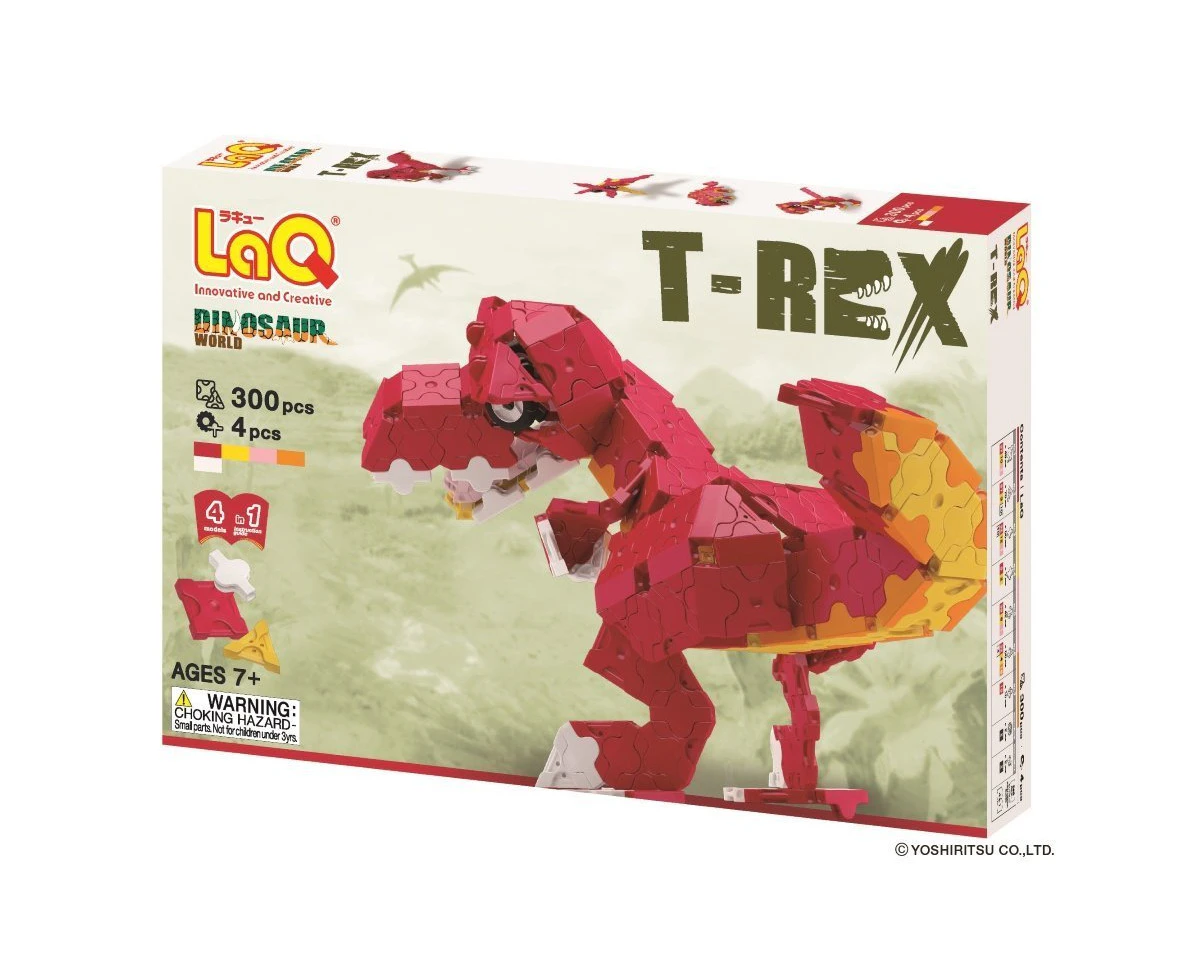 Laq Dinosaur World T Rex 4 Models, 300 Pieces