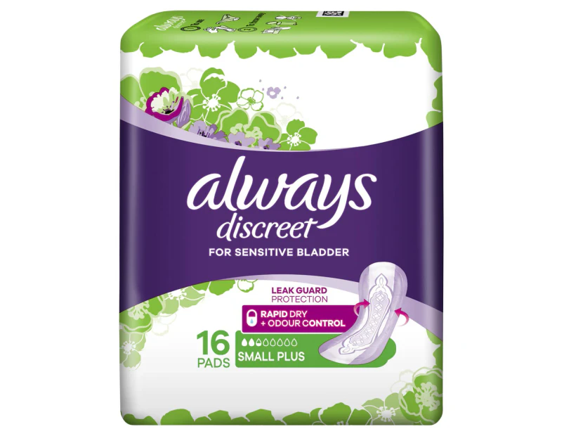 Always Discreet Small Plus Pads 16 Pack