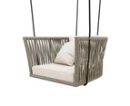Cordoba Aluminium Outdoor Rope Swing Chair - Light Khaki