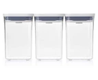 OXO 1L POP 2.0 Food Containers 3-Pack - Clear