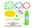 Giant Bubble Kit - Contains 3 Bubble Wands and 1 Litre of Bubble Solution - Fun for the Garden