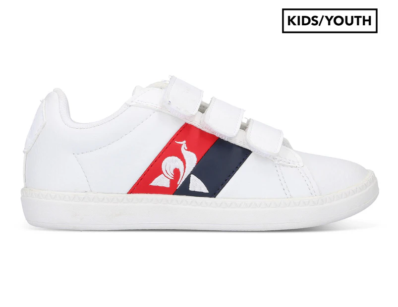 Le Coq Sportif Primary School Boys' Court Classic Flag Sneakers - Optical White