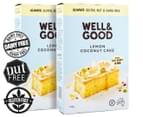2 x Well & Good Gluten, Nut & Dairy Free Lemon Coconut Cake Mix 475g 1