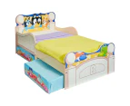 Bluey Wooden 140cm Toddler/Children Single Bed w/ 2x Under Bed Storage Drawers