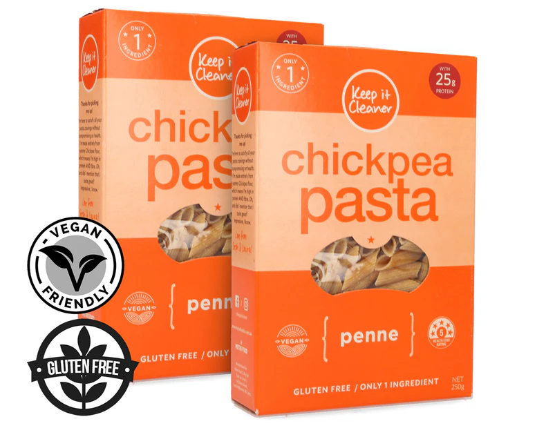 2 x Keep It Cleaner Gluten Free Chickpea Penne Pasta 250g