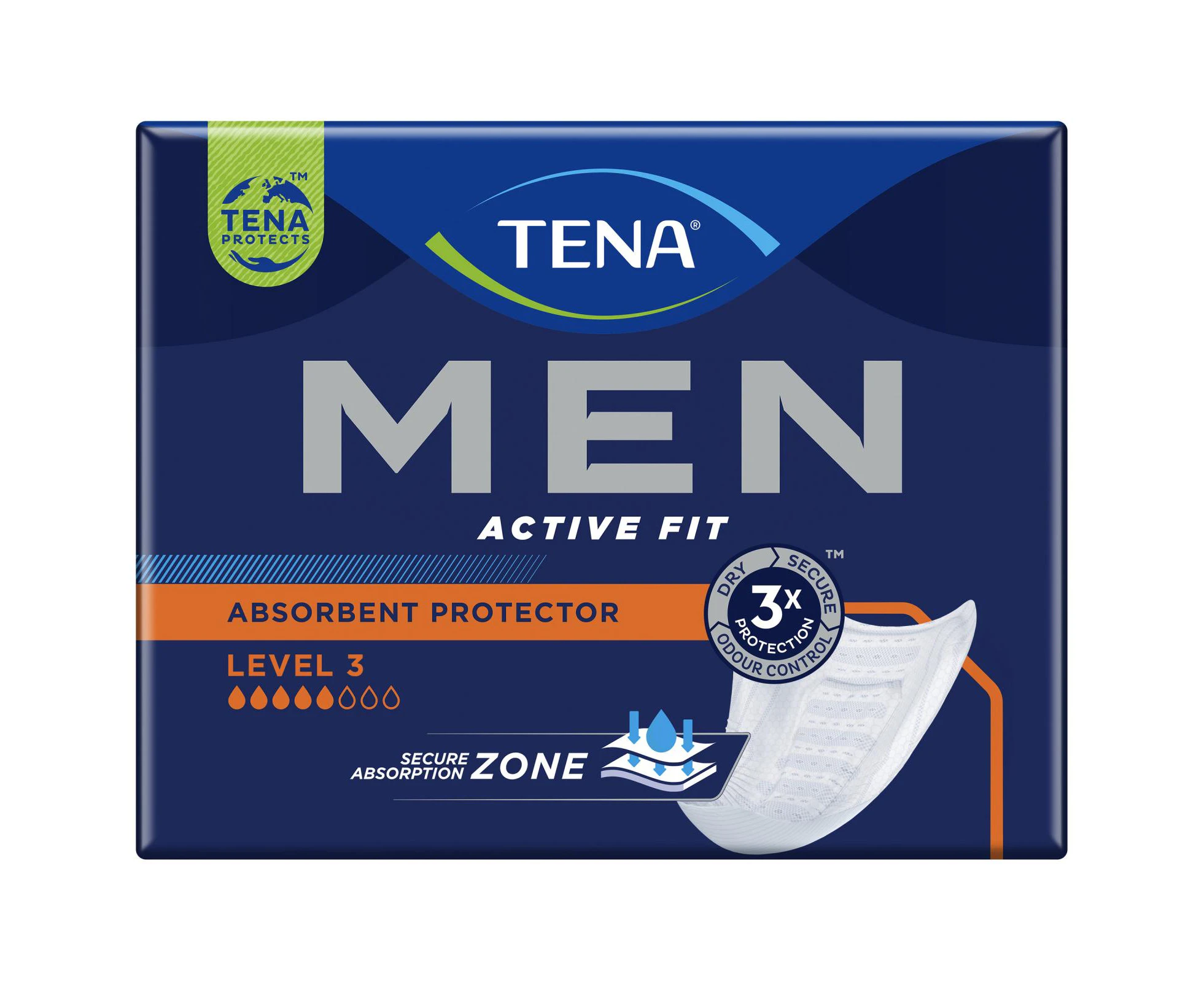 TENA Men Active Fit Absorbent Protector Level 3 Super 8 Pack