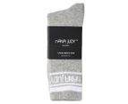 Nana Judy OSFA Men's Athletic Socks 3-Pack - Grey