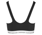 Calvin Klein Swimwear Women's Logo Twist Bralette - Black