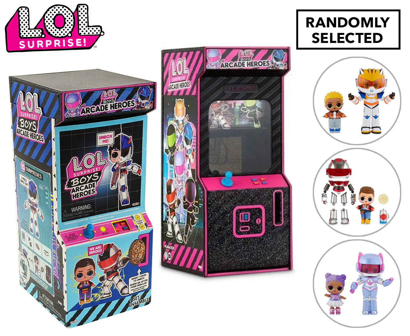 LOL Surprise! Boys Arcade Heroes Set - Randomly Selected