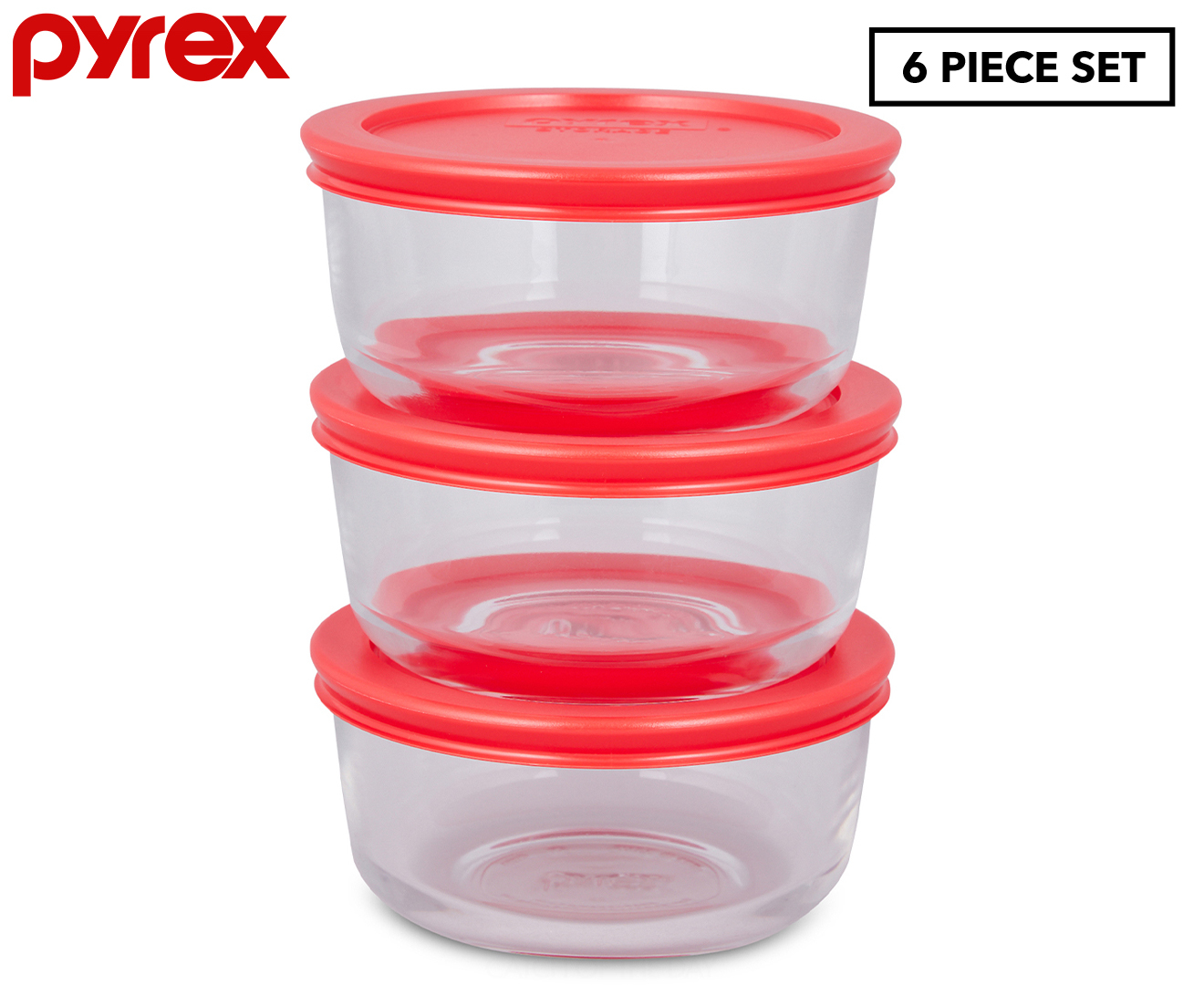 Pyrex 3 Piece Simply Store Value Plus Food Storage Container Set with ...