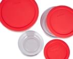 Pyrex 3 Piece Simply Store Food Storage Container Set with lids - Clear/Red 2