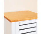Wooden Side Table 3 Drawers Lamp BedSide Storage Cabinet Organiser Nightstand