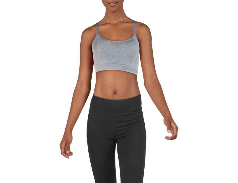 Reebok Women's Athletic Apparel Sports Bra - Color: Grey Heather