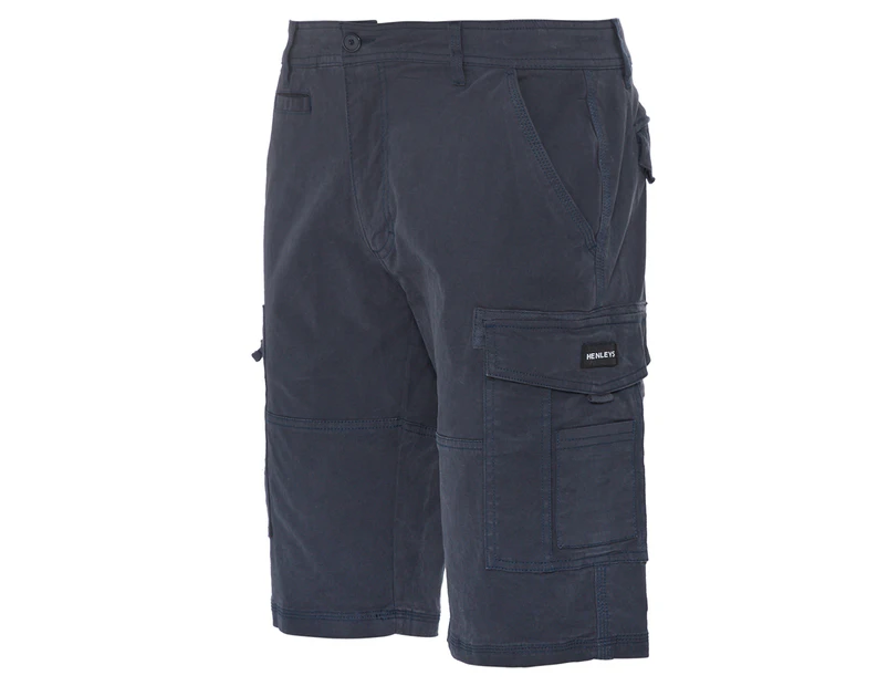 Henleys Men's Leon Cargo Shorts - Dark Navy