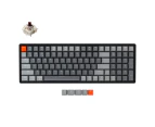 Keychron K4v2 Hot Swappable Bluetooth Keyboard RGB Backlit Aluminum Frame Wireless/Wired 100 Keys Compact Mechanical Keyboard (Brown Switch)