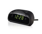 Sansai LED AM/FM Dual Alarm Clock Radio w/ Battery Back Up/Snooze Function Black