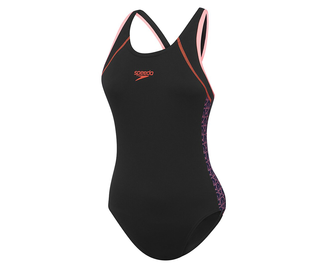 Speedo Womens Boomstar Muscleback One Piece Swimsuit Boomstar Black