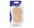 Manicare Sponge Foundation Round Beige Pack 2