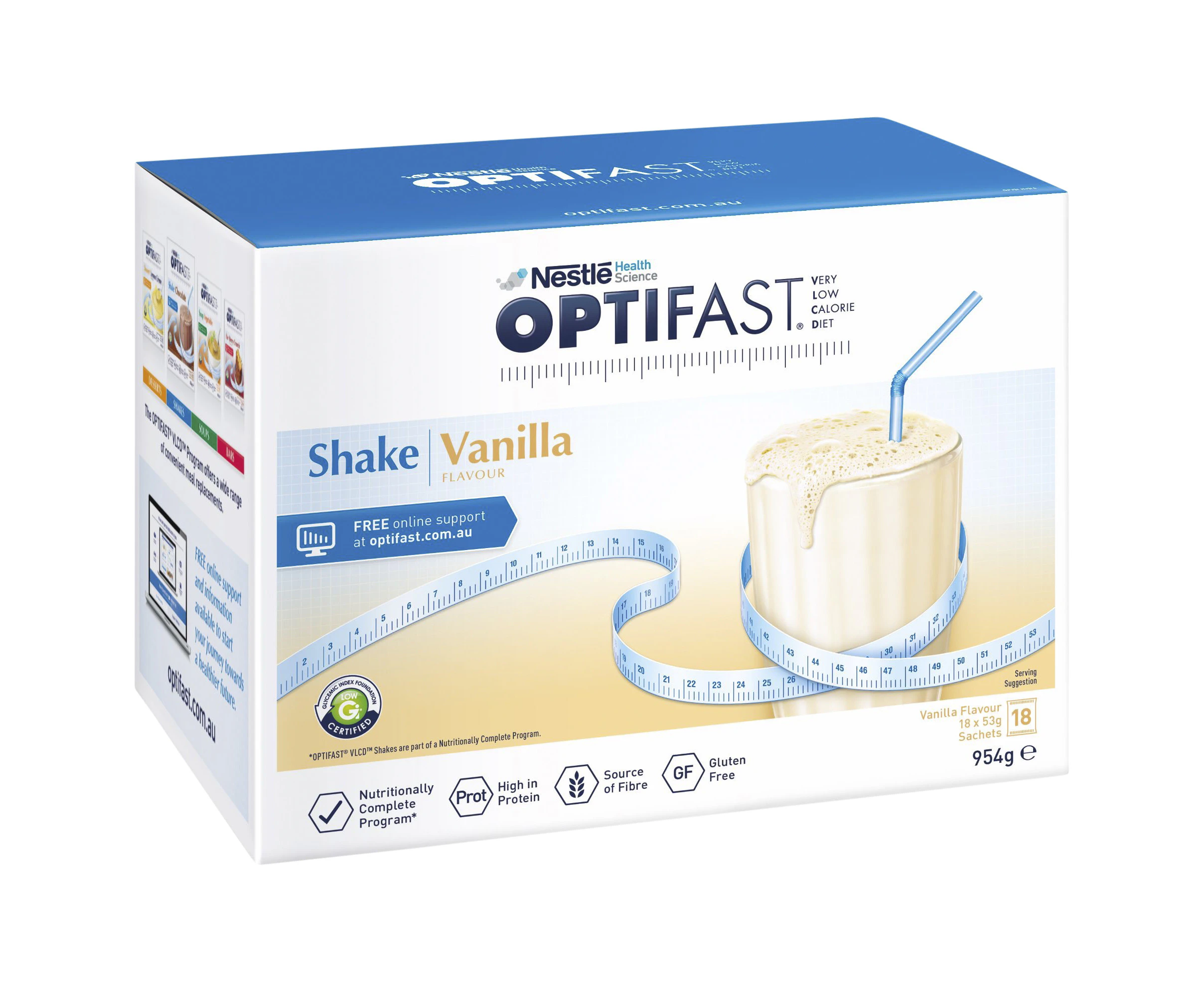 Optifast VLCD Vanilla Shake 18 Pack 53g Sachets