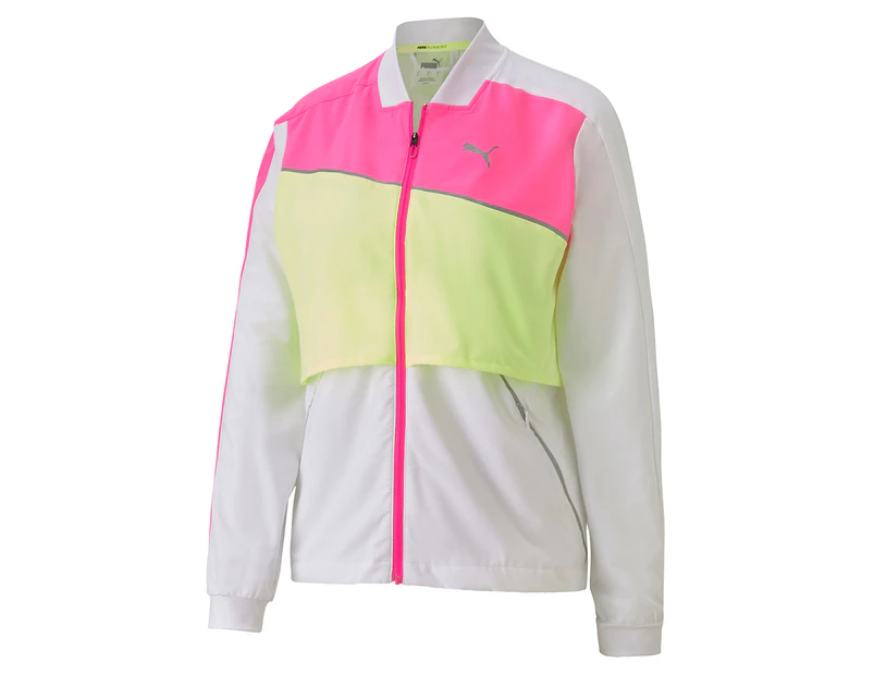 Puma Women's Ultra Running Jacket - Puma White/Luminous Pink