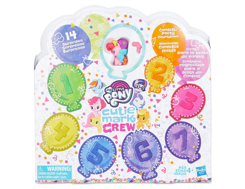 My Little Pony x Cutie Mark Crew Confetti Party Countdown Toy Set