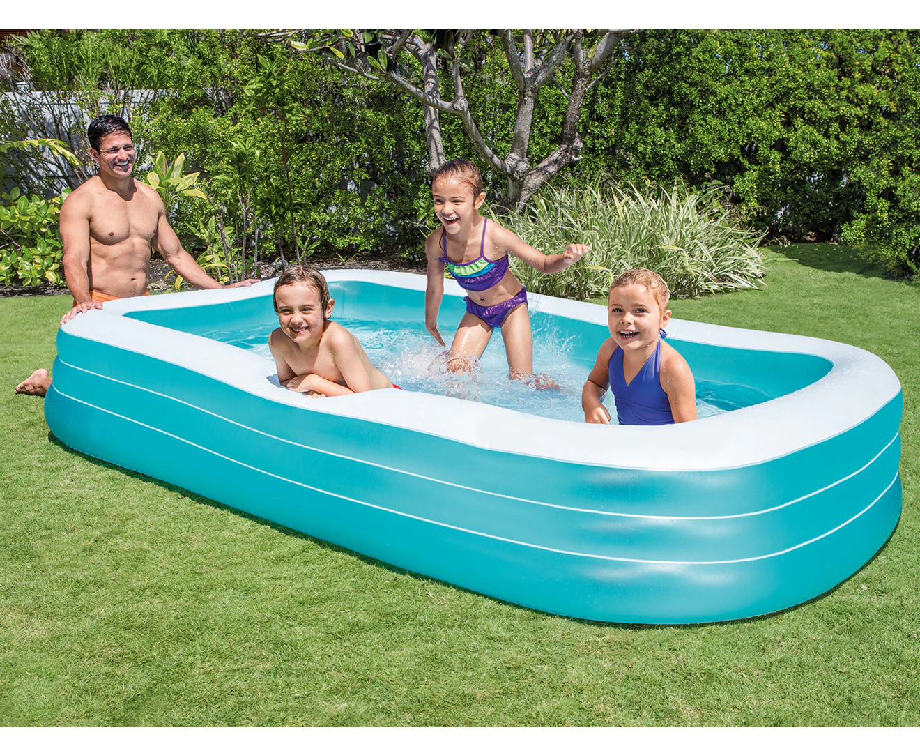 Intex Swim Centre 3.05x1.83m Inflatable Kids/Family Swimming Pool Water Tub 6y+