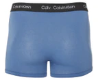 Calvin Klein Men's Cotton Stretch Trunks 3-Pack - Peacoat/Delft Blue/Silver Lake