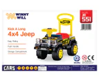 Winny Will Jeep 4x4 Jeep Kids Ride On - Black/Yellow/Red