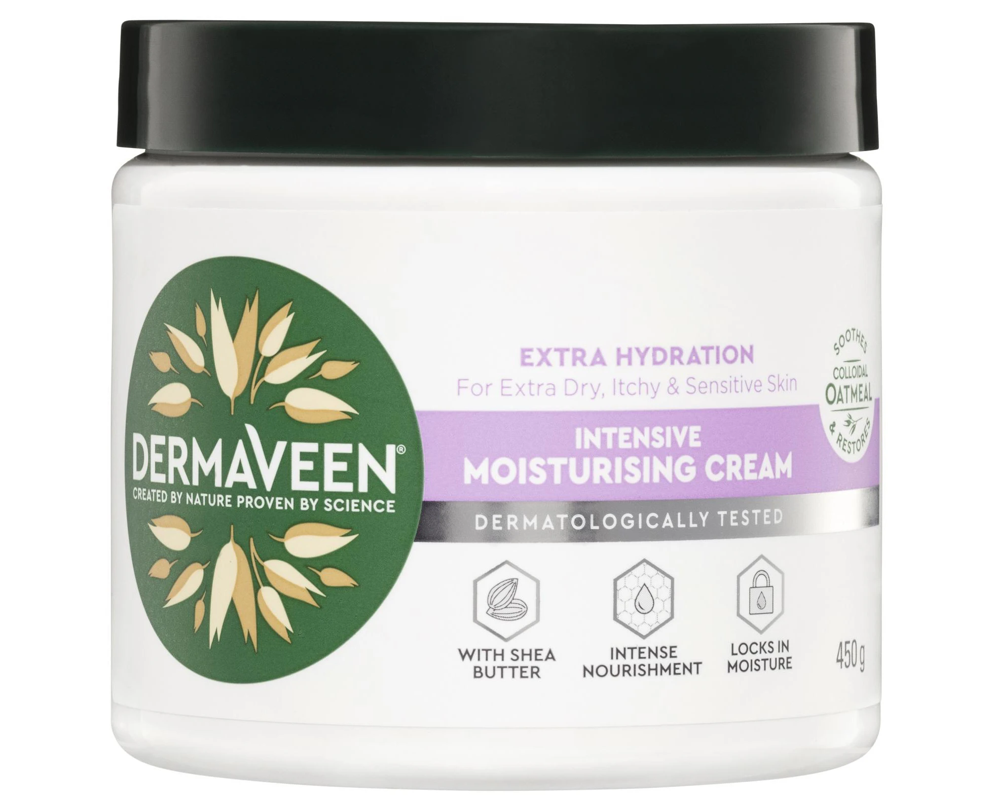 DermaVeen Intensive Extra Hydration Moisturising Cream 450g