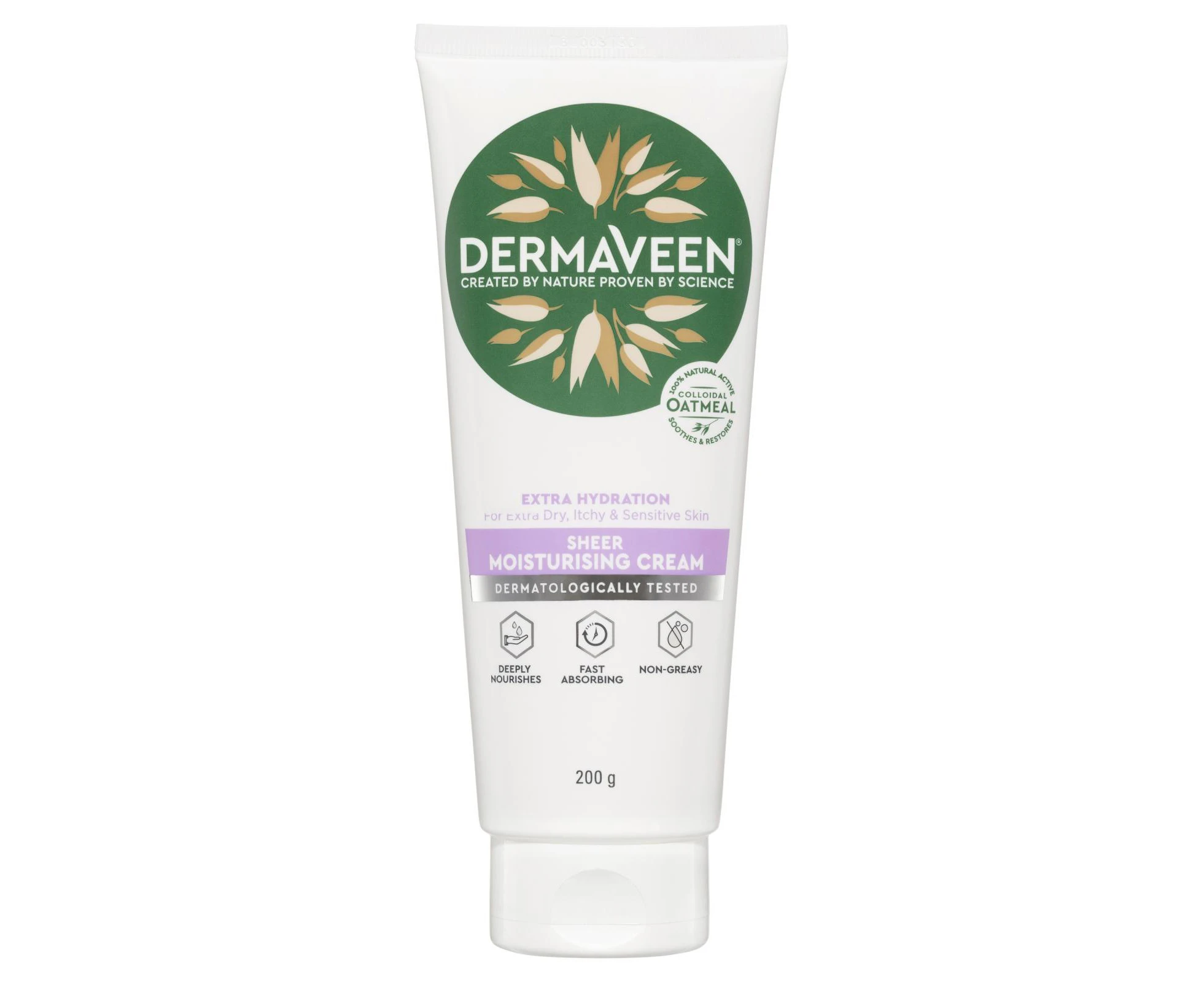 DermaVeen Extra Hydration Sheer Moisturising Cream 200g