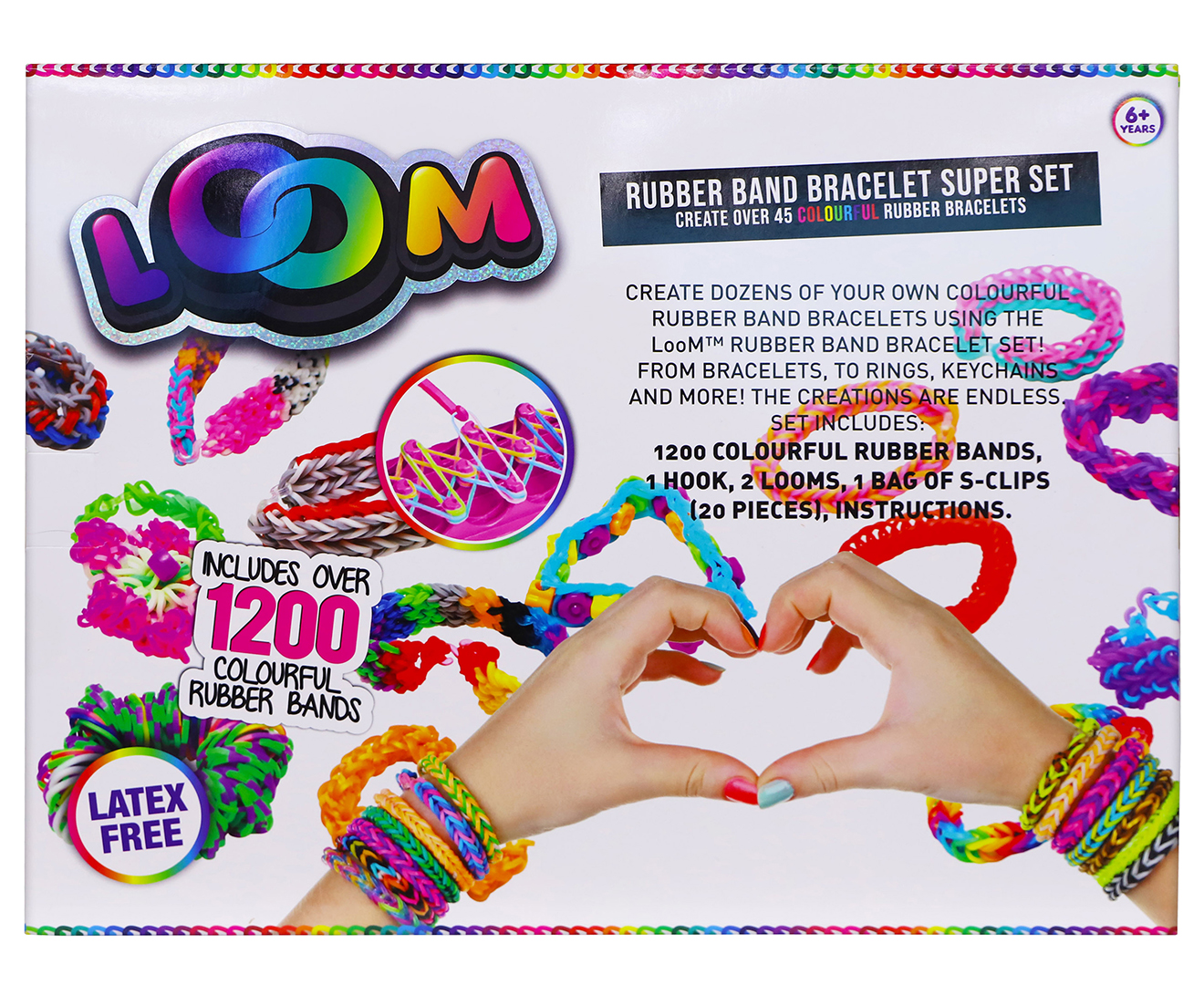 Incraftables Rubber Band Bracelet Making Kit Rainbow Rubberband Set with Y Loom Zipper Hook SClips Beads Charms Tassels  Crochet Hooks Rubber  Band Loom Bracelet Making Kit for Kids  Adults  Michaels