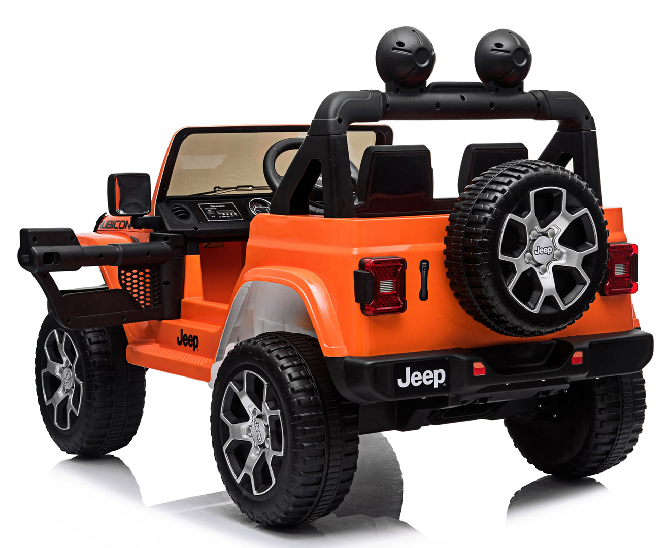 Jeep Wrangler Rubicon Kids Remote Control Electric 12V Ride-On Car - Orange  