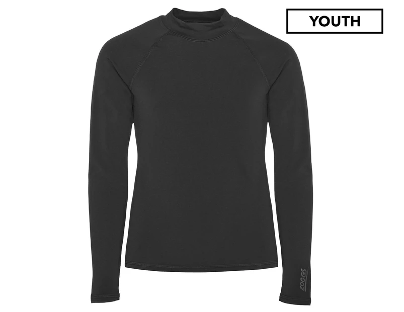 Zoggs Youth Bells Long Sleeve Sun Top - Black
