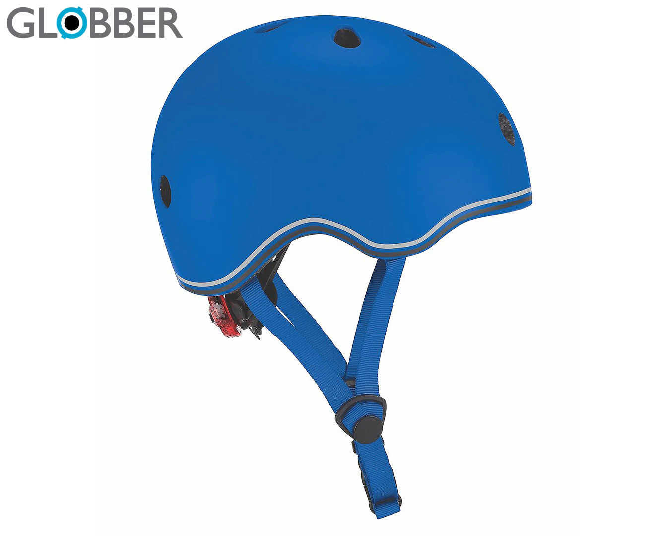 Globber Kids' Evo Lights Bike Helmet - Navy Blue