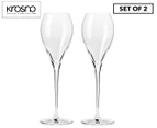 Set of 2 Krosno 225mL Duet Flute Glasses