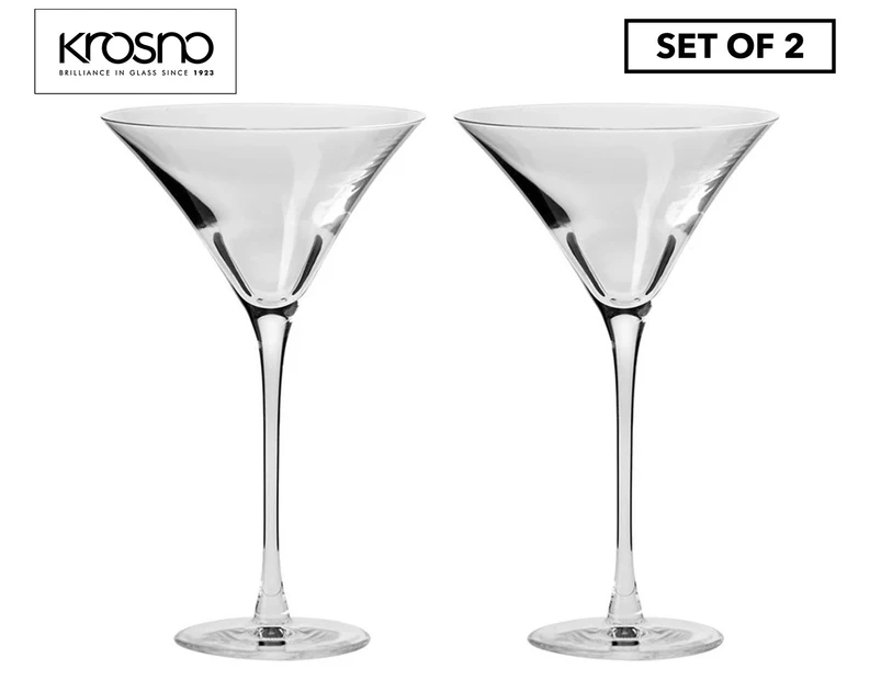 Set of 2 Krosno 170mL Duet Martini Glasses