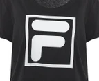 Fila Women's F-Box Graphic Tee / T-Shirt / Tshirt - Black